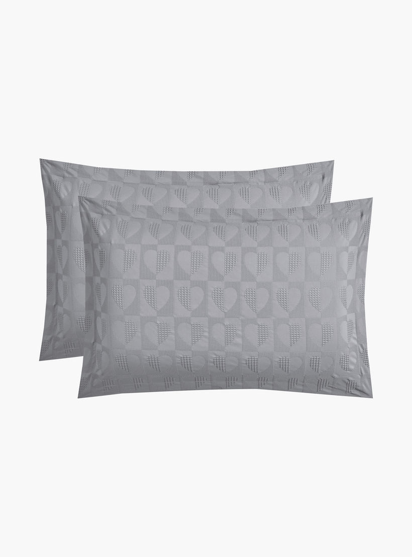 Unique Home All Season Textured Waffle 6 pcs Super King Comforter Set -260x240 cms-household-bedding-comfortersandbedspreads-comforters-image-5