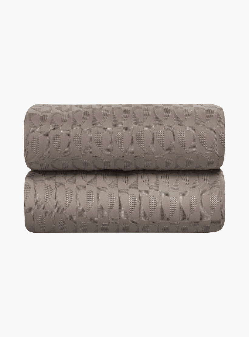 Unique Home All Season Textured Waffle 6 pcs Super King Comforter Set -260x240 cms-household-bedding-comfortersandbedspreads-comforters-image-3