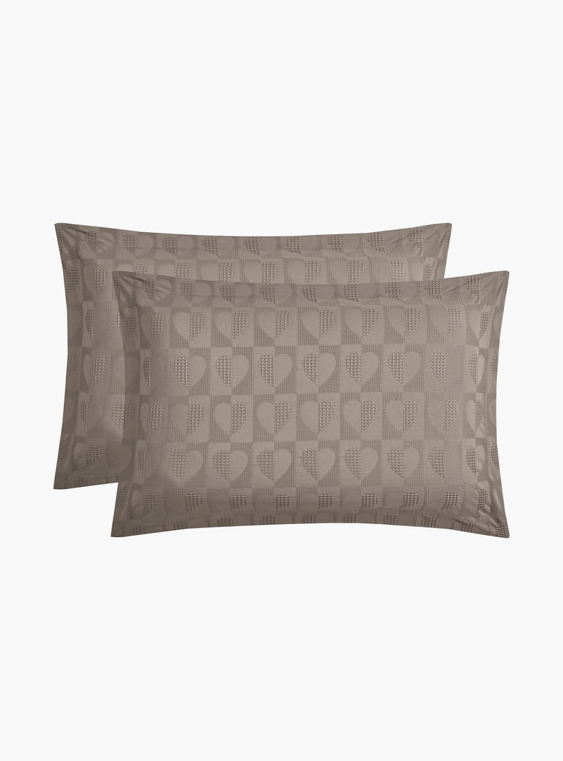 Unique Home All Season Textured Waffle 6 pcs Super King Comforter Set -260x240 cms-household-bedding-comfortersandbedspreads-comforters-image-5