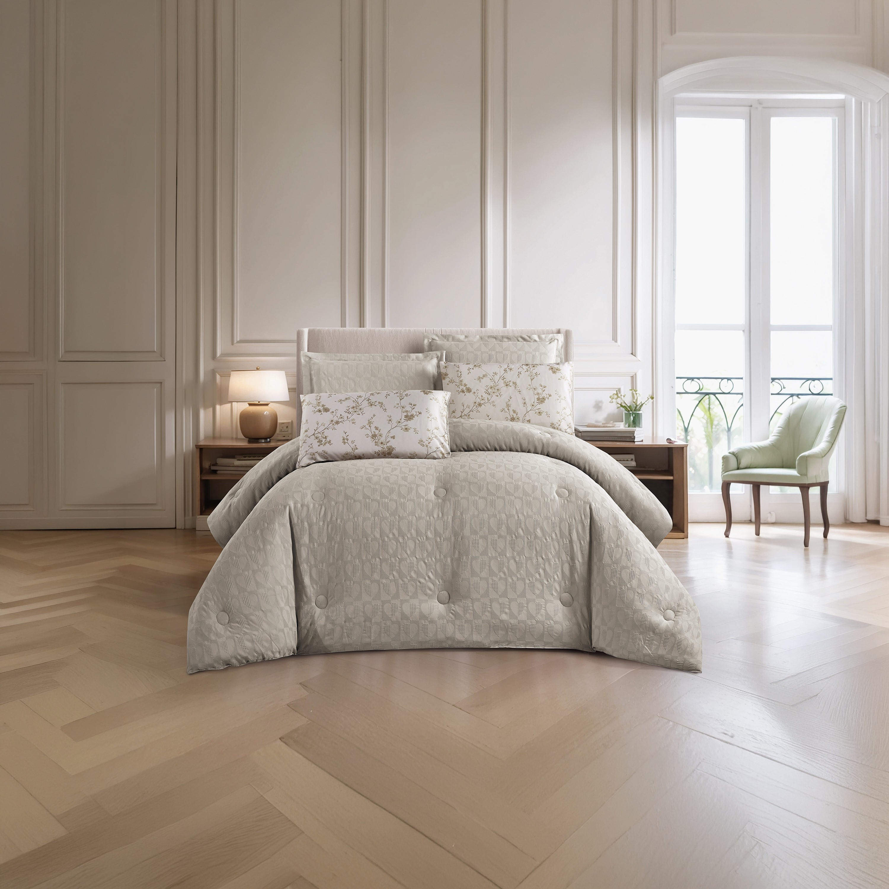 Unique Home All Season Textured Waffle 4 pcs Twin Comforter Set - 170x230 cms-household-bedding-comfortersandbedspreads-comforters-image-1