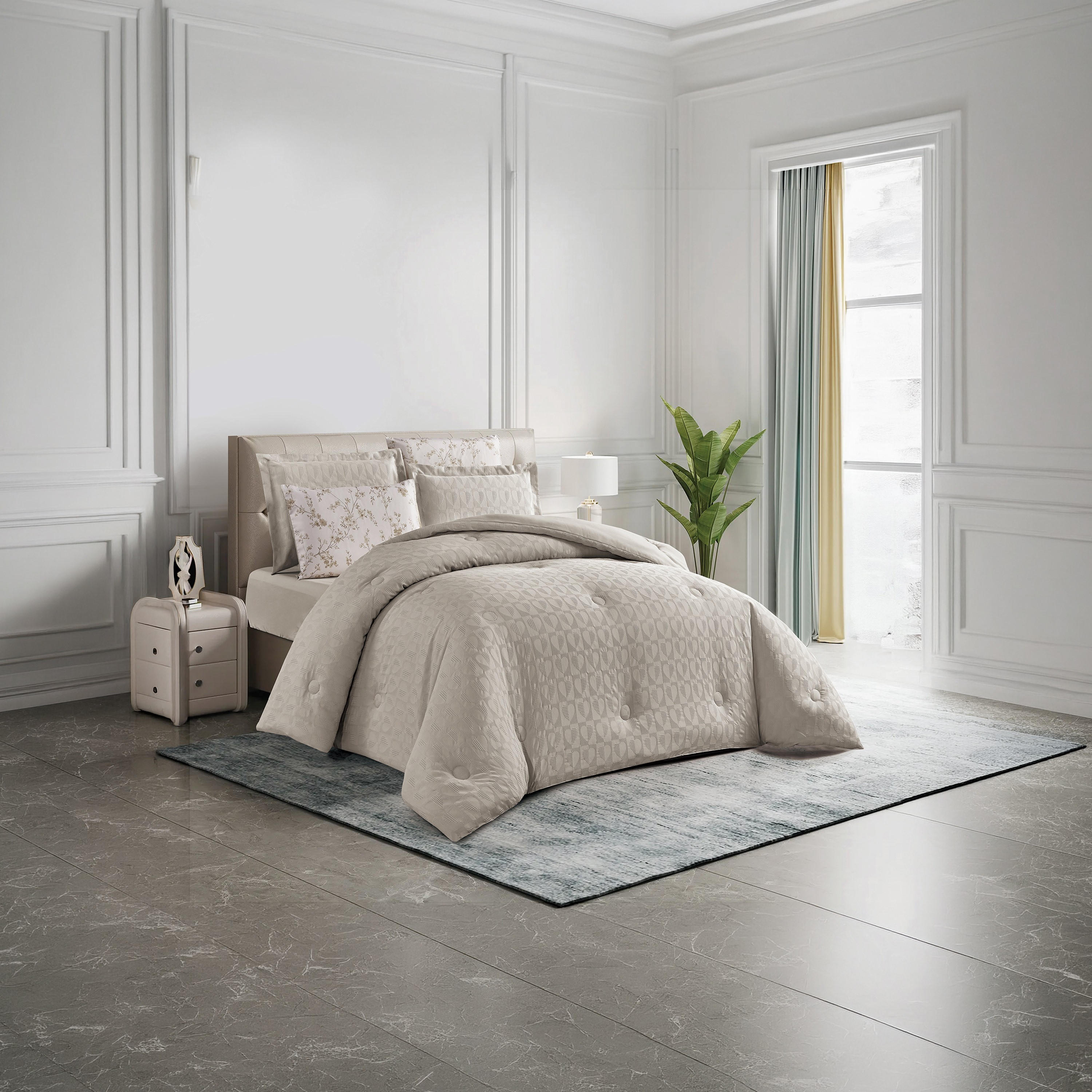 Unique Home All Season Textured Waffle 4 pcs Twin Comforter Set - 170x230 cms-household-bedding-comfortersandbedspreads-comforters-image-2