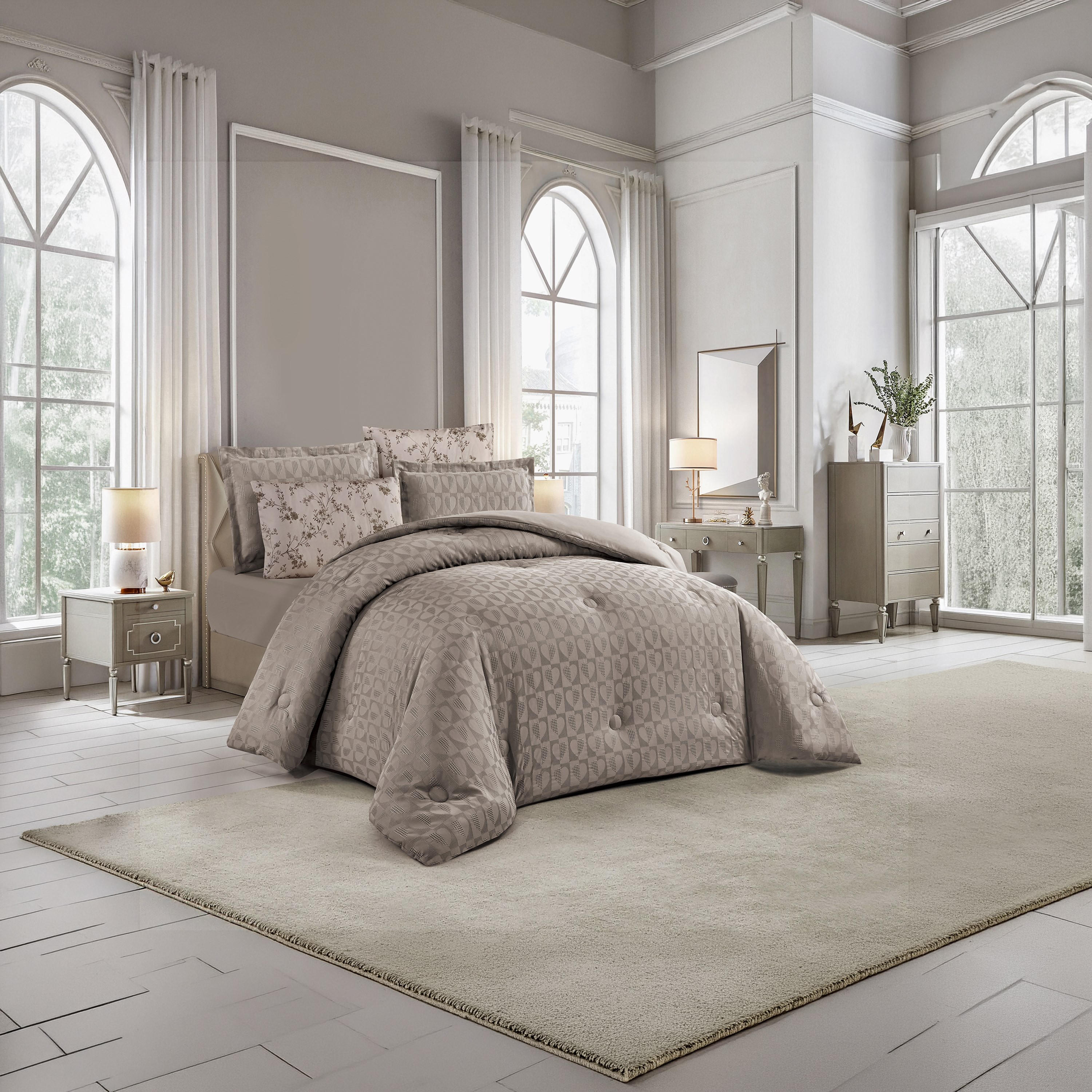 Unique Home All Season Textured Waffle 4 pcs Twin Comforter Set - 170x230 cms-household-bedding-comfortersandbedspreads-comforters-image-2