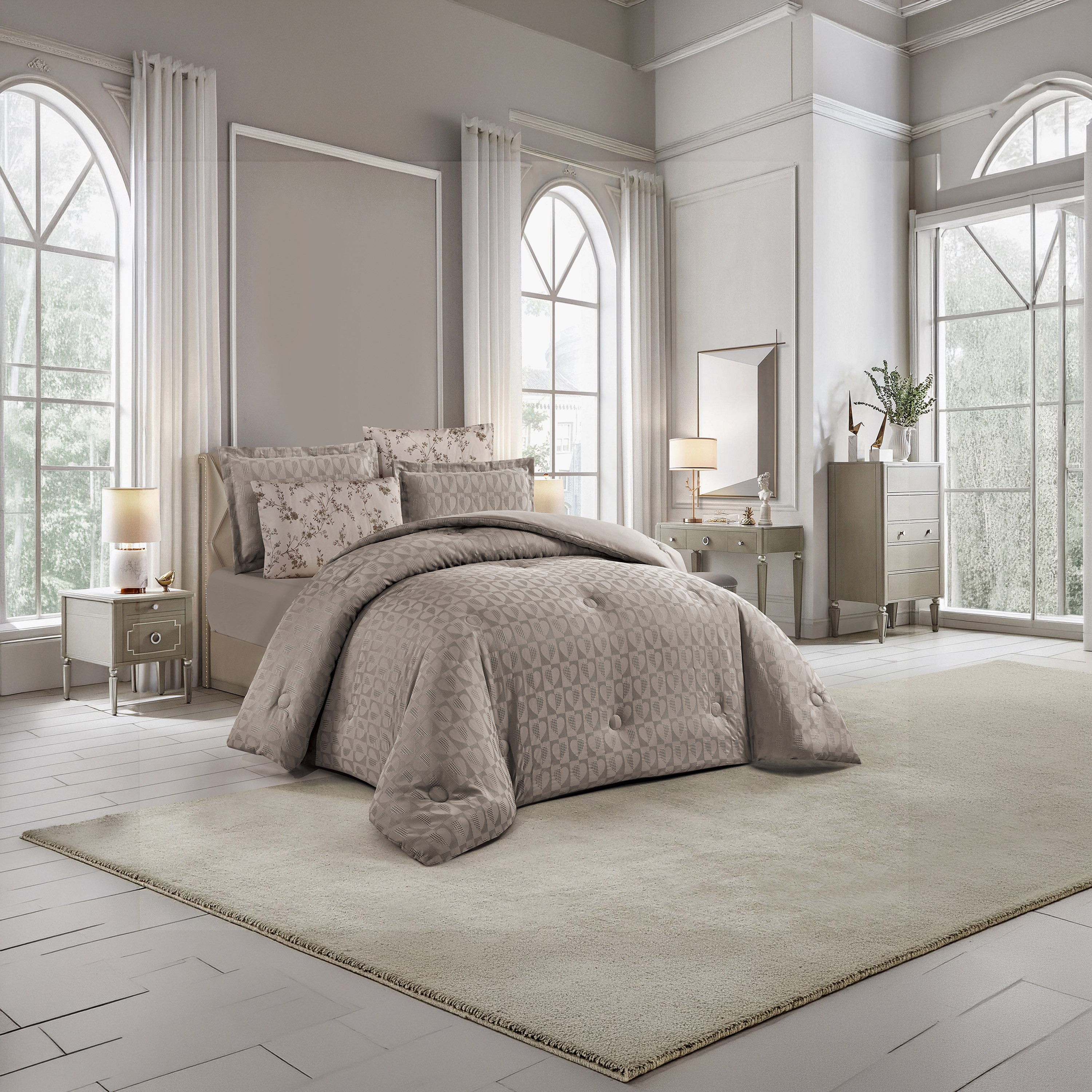 Unique Home All Season Textured Waffle 4 pcs Twin Comforter Set - 170x230 cms-household-bedding-comfortersandbedspreads-comforters-image-2
