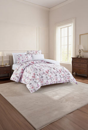 Unique Home All Season Printed Reversible Comforter Set 6pcs Super King Size - 240x260 cms-household-image-1