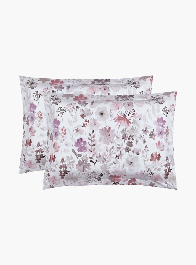 Unique Home All Season Printed Reversible Comforter Set 6pcs Super King Size - 240x260 cms-household-bedding-comfortersandbedspreads-comforters-image-3