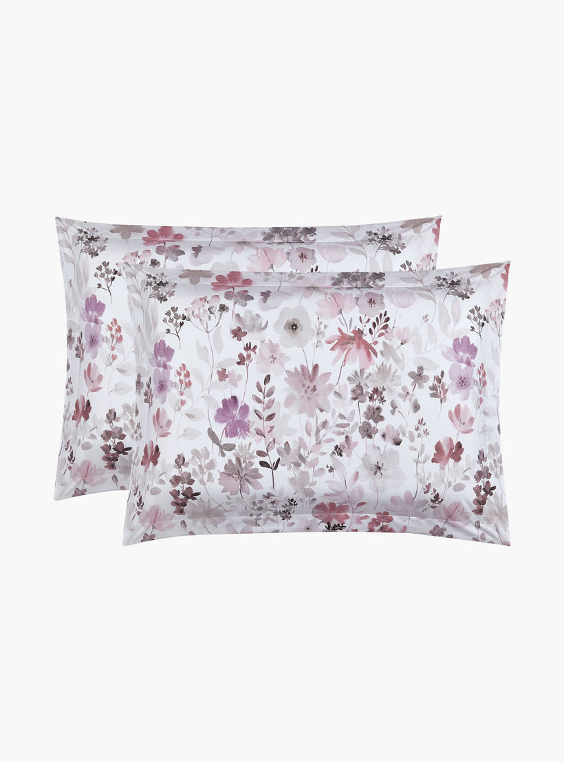 Unique Home All Season Printed Reversible Comforter Set 6pcs Super King Size - 240x260 cms-household-bedding-comfortersandbedspreads-comforters-image-8