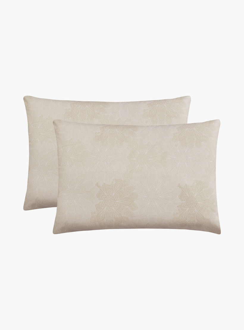 Unique Home All Season Printed Reversible Comforter Set 6pcs Super King Size - 240x260 cms-household-bedding-comfortersandbedspreads-comforters-image-2