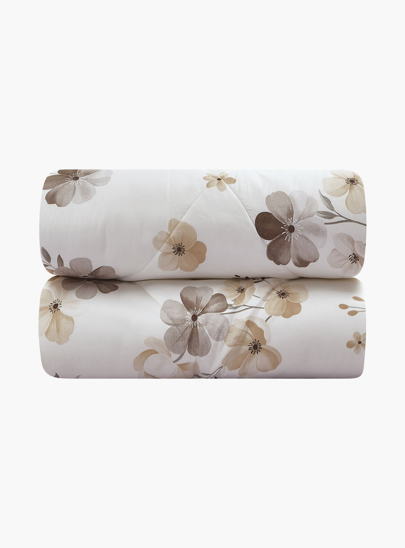 Unique Home All Season Printed Reversible Comforter Set 6pcs Super King Size - 240x260 cms-household-bedding-comfortersandbedspreads-comforters-image-5