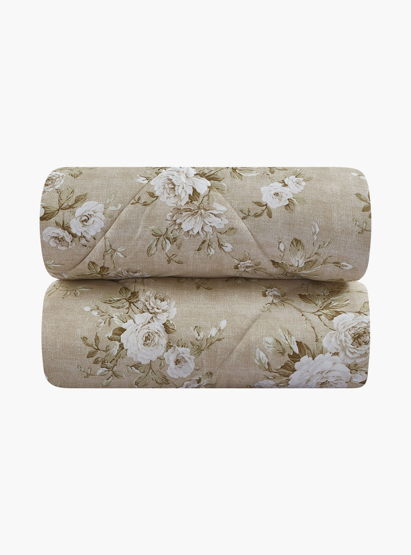 Unique Home All Season Printed Reversible Comforter Set 6pcs Super King Size - 240x260 cms-household-bedding-comfortersandbedspreads-comforters-image-5