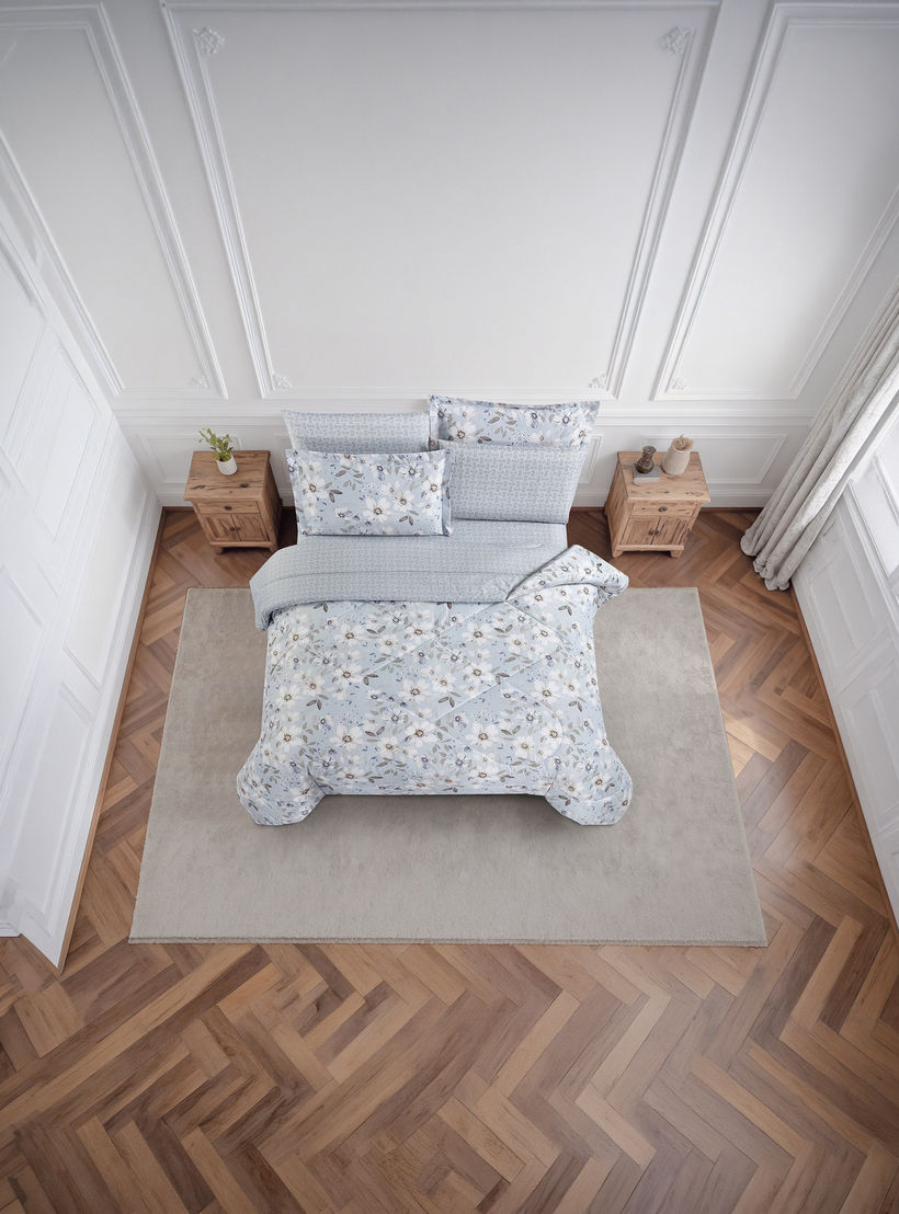 Unique Home All Season Printed Reversible Comforter Set 4 pcs Twin Size - 170x240 cms-household-bedding-comfortersandbedspreads-comforters-image-3