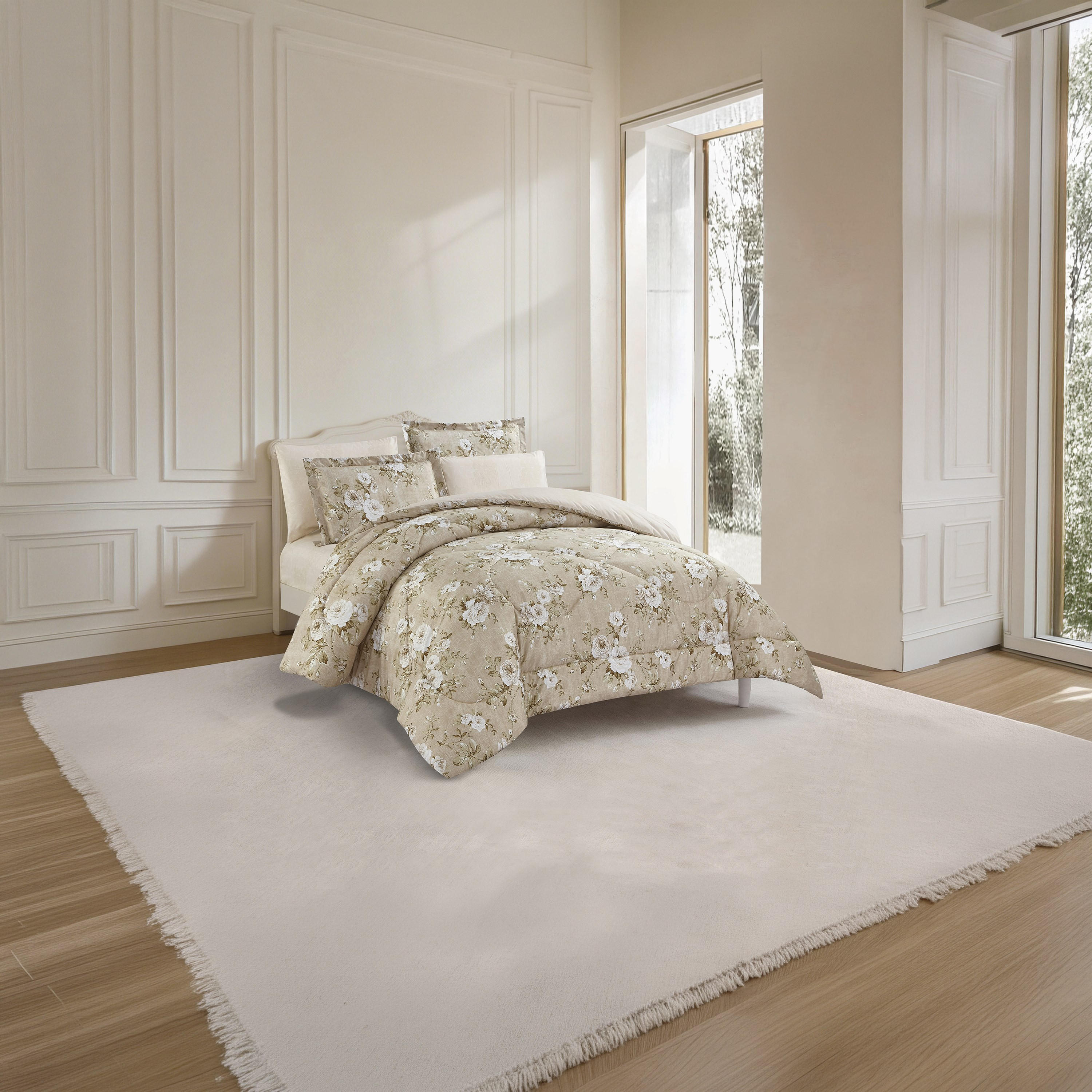 Unique Home All Season Printed Reversible Comforter Set 4 pcs Twin Size - 170x240 cms-household-bedding-comfortersandbedspreads-comforters-image-1