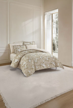 Unique Home All Season Printed Reversible Comforter Set 4 pcs Twin Size - 170x240 cms-household-image-1