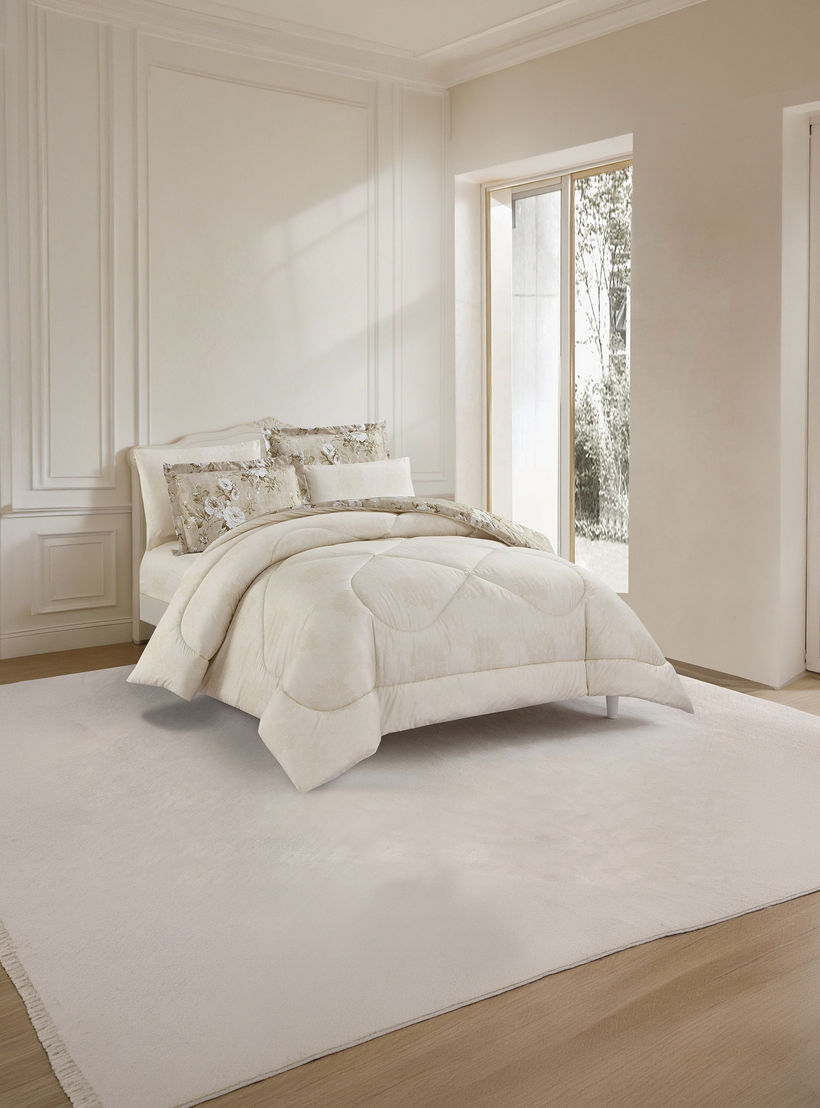 Unique Home All Season Printed Reversible Comforter Set 4 pcs Twin Size - 170x240 cms-household-bedding-comfortersandbedspreads-comforters-image-2