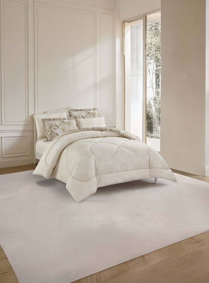 Unique Home All Season Printed Reversible Comforter Set 4 pcs Twin Size - 170x240 cms-household-bedding-comfortersandbedspreads-comforters-image-2