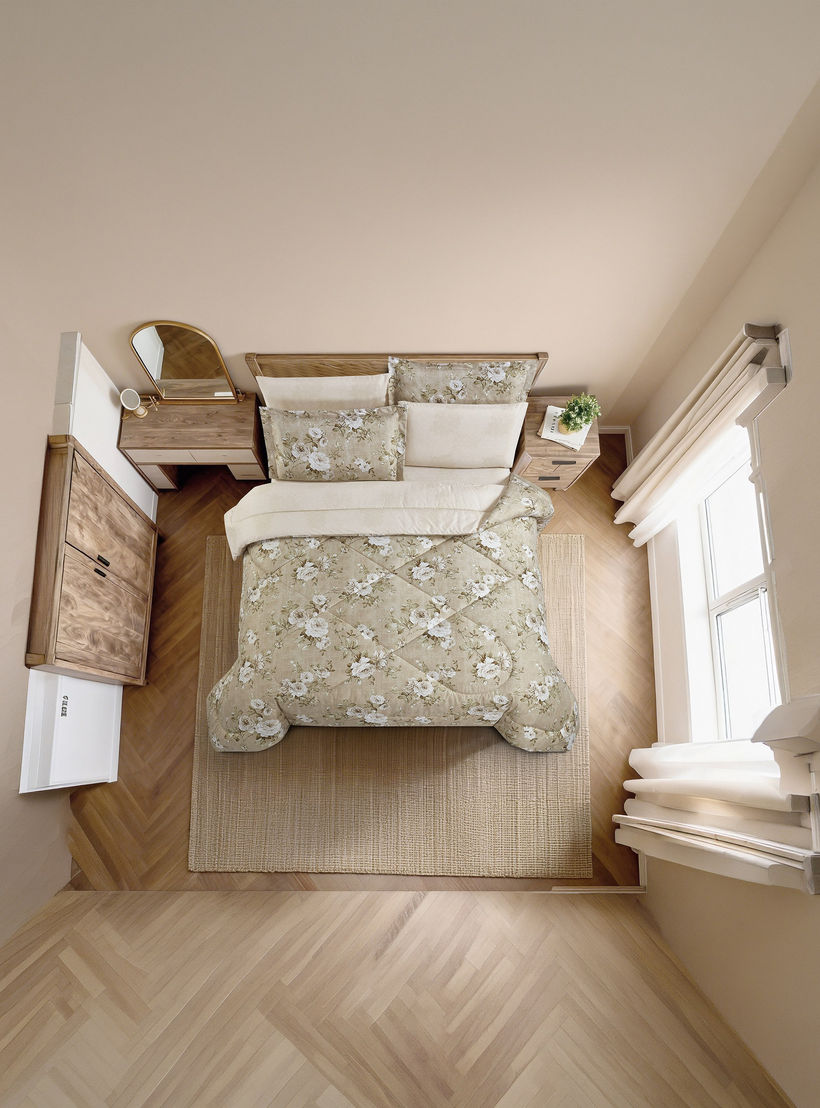 Unique Home All Season Printed Reversible Comforter Set 4 pcs Twin Size - 170x240 cms-household-bedding-comfortersandbedspreads-comforters-image-3