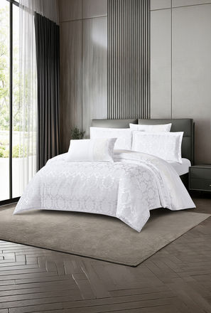 Lifestyle Chenille Super King Floral Damask All Season 6 Piece Comforter Set - 260x240cms-household-image-1