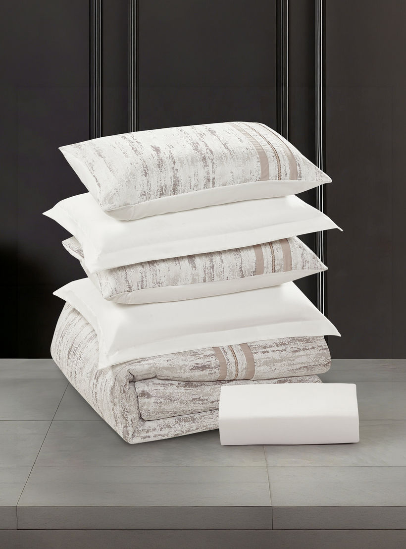 Lifestyle Chenille Super King Abstract All Season 6 Piece Comforter Set - 260x240cms-household-bedding-comfortersandbedspreads-comforters-image-7