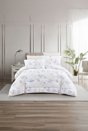 Lifestyle Super King Floral Print 6 Piece Reversible Comforter Set - 260x240cms-household-image-1