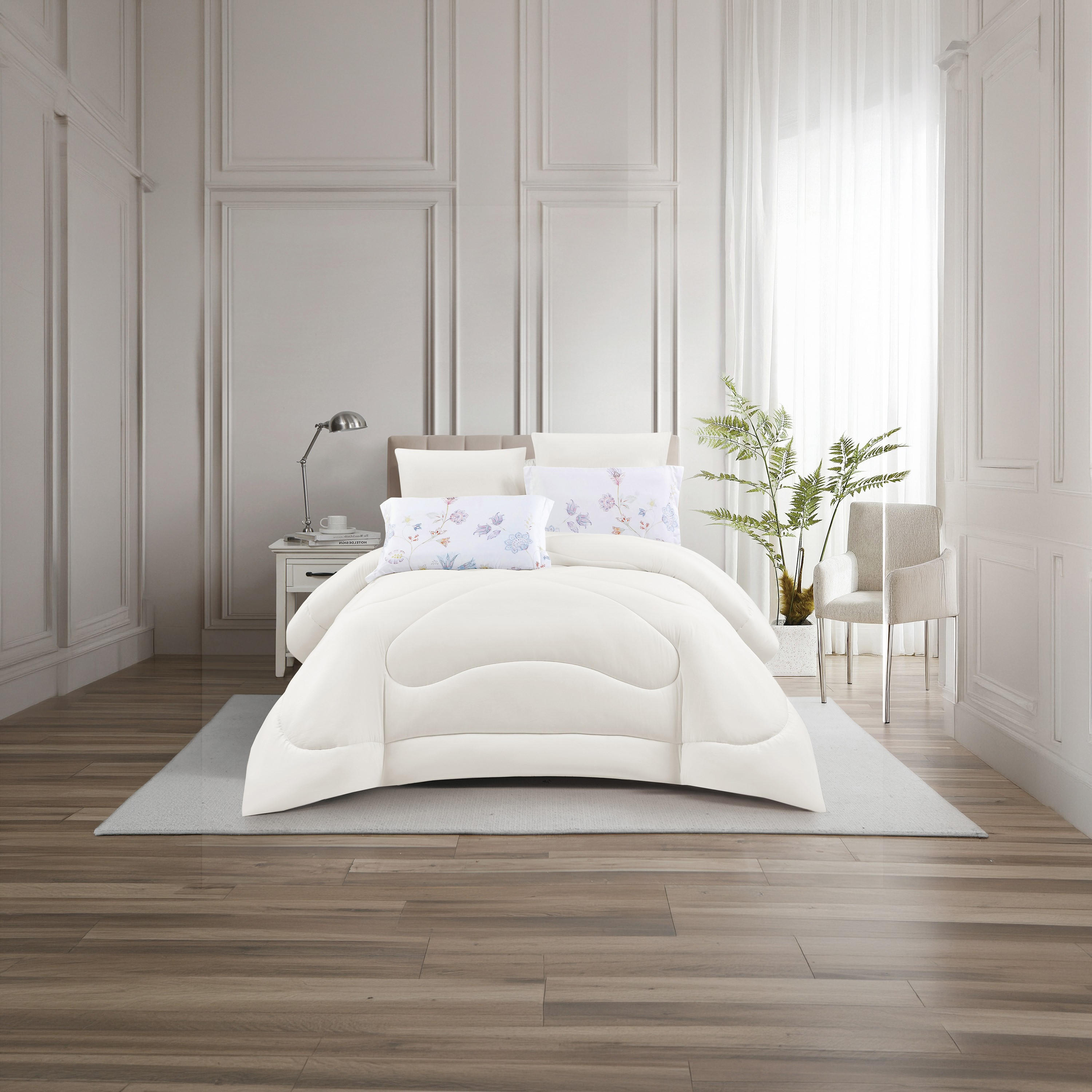 طقم لحاف قابل للعكس مكون من 6 قطع بنقشة زهور، مقاس سوبر كينج - 260×240 سم-household-bedding-comfortersandbedspreads-comforters-image-16