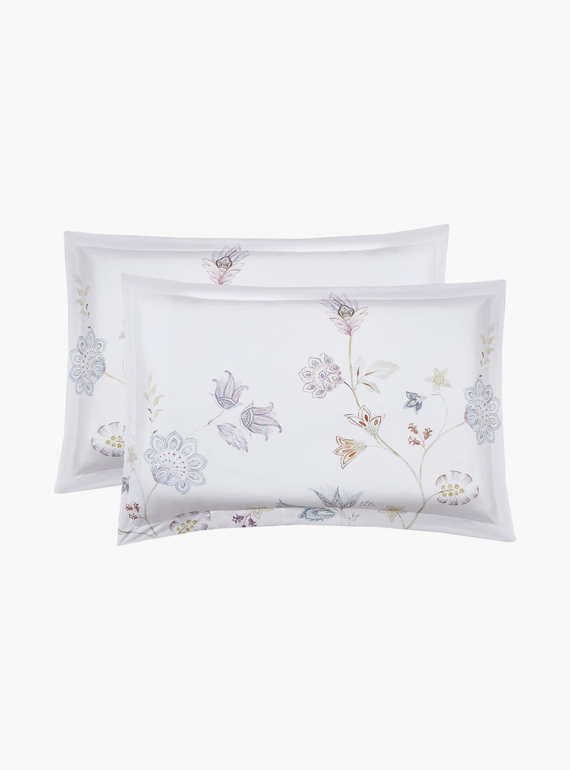 Lifestyle Super King Floral Print 6 Piece Reversible Comforter Set - 260x240cms-household-bedding-comfortersandbedspreads-comforters-image-4