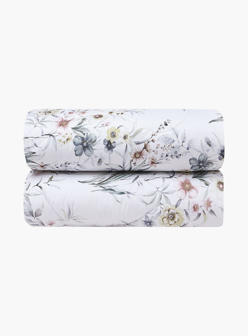 طقم لحاف قابل للعكس مكون من 6 قطع بنقشة زهور، مقاس سوبر كينج - 260×240 سم-household-bedding-comfortersandbedspreads-comforters-image-3