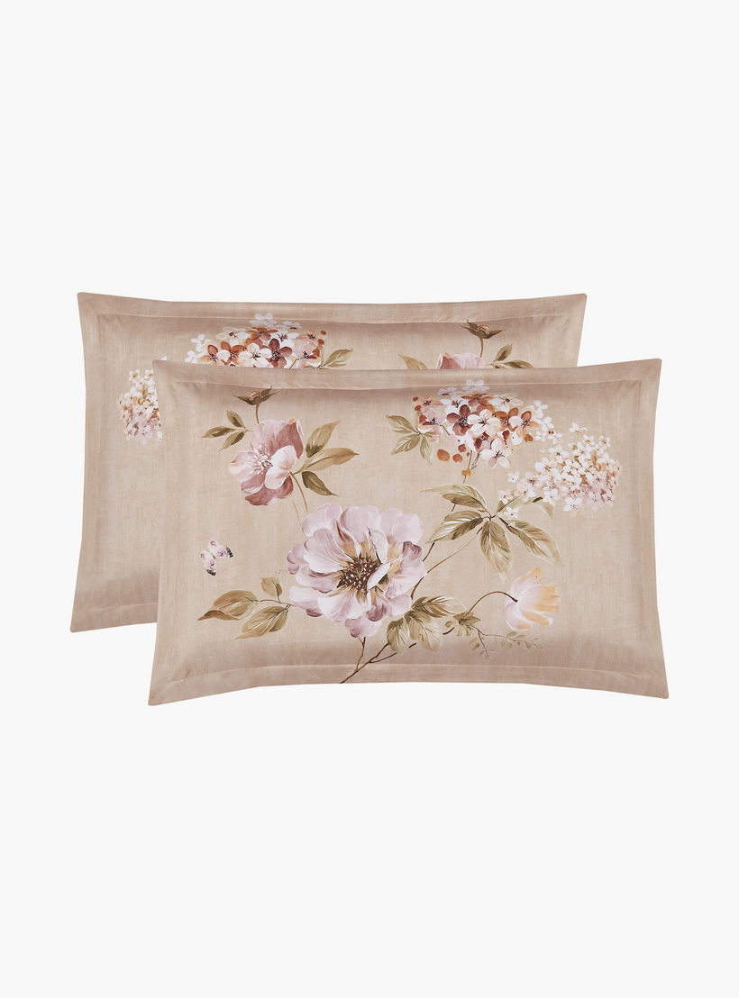 طقم لحاف قابل للعكس مكون من 6 قطع بنقشة زهور، مقاس سوبر كينج - 260×240 سم-household-bedding-comfortersandbedspreads-comforters-image-4