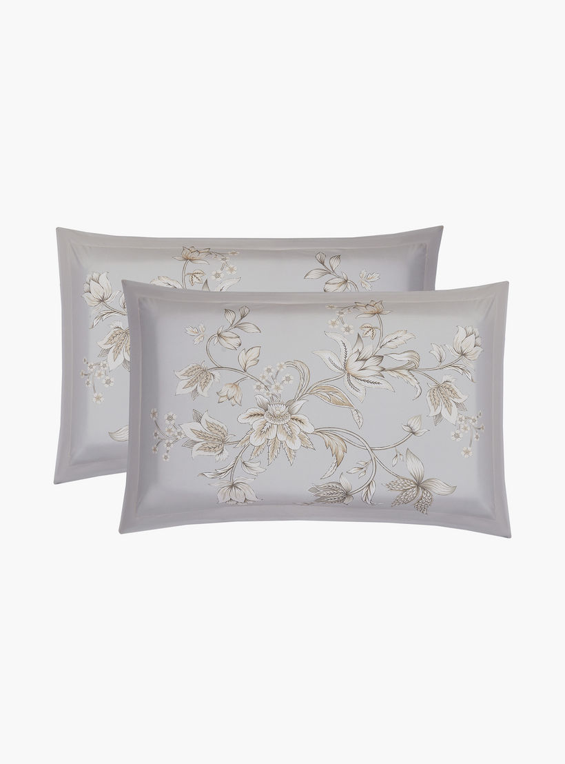 طقم لحاف قابل للعكس مكون من 6 قطع بنقشة زهور، مقاس سوبر كينج - 260×240 سم-household-bedding-comfortersandbedspreads-comforters-image-4