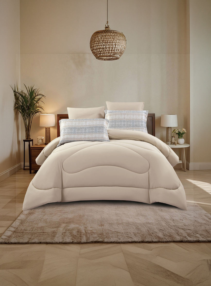 طقم لحاف مطبوع قابل للعكس مكون من 6 قطع بحجم سوبر كينج - 260 × 240 سم-household-bedding-comfortersandbedspreads-comforters-image-2