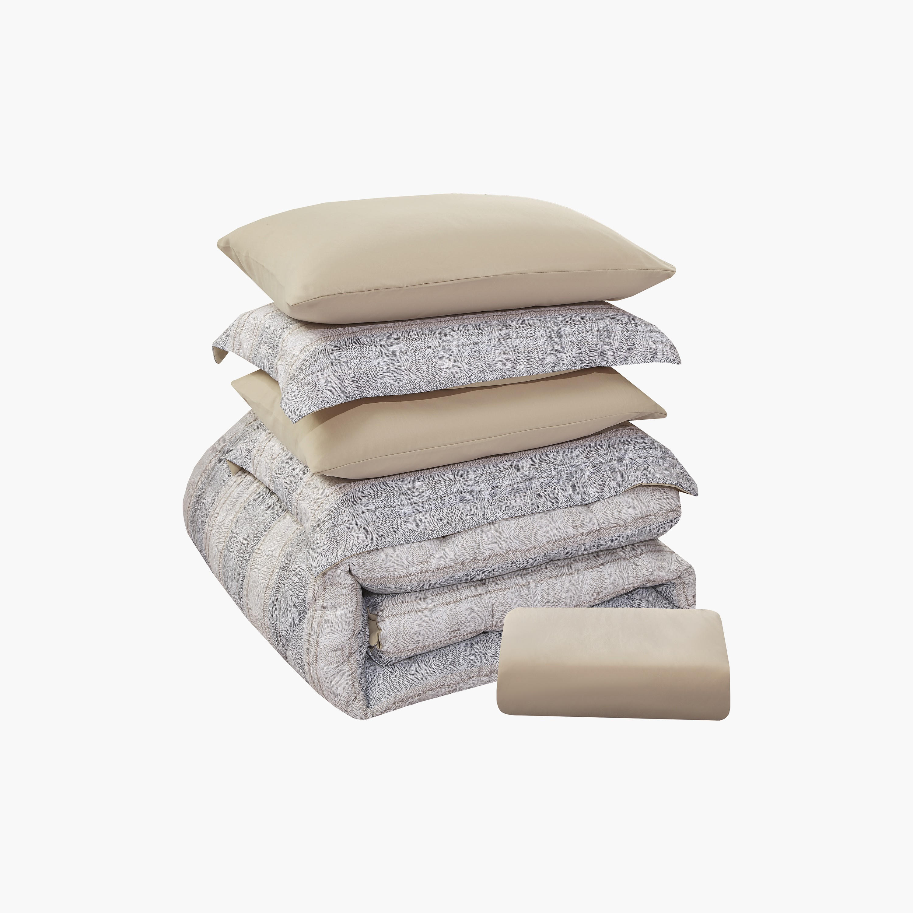 طقم لحاف مطبوع قابل للعكس مكون من 6 قطع بحجم سوبر كينج - 260 × 240 سم-household-bedding-comfortersandbedspreads-comforters-image-7