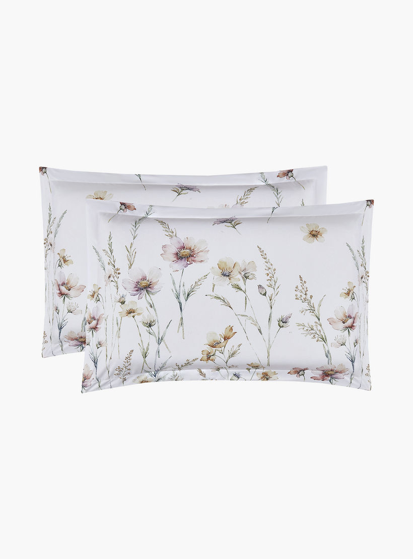 طقم لحاف قابل للعكس مكون من 6 قطع بنقشة زهور، مقاس سوبر كينج - 260×240 سم-household-bedding-comfortersandbedspreads-comforters-image-4