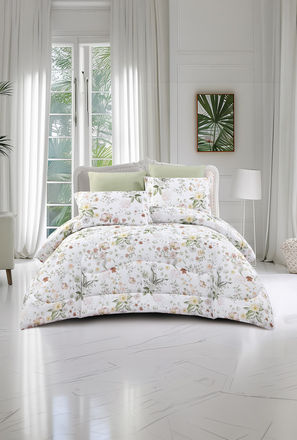 Lifestyle Super King Floral Print 6 Piece Reversible Comforter Set - 260x240cms-household-image-1