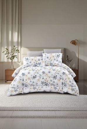 Lifestyle Super King Floral Print 6 Piece Reversible Comforter Set - 260x240cms-household-image-1