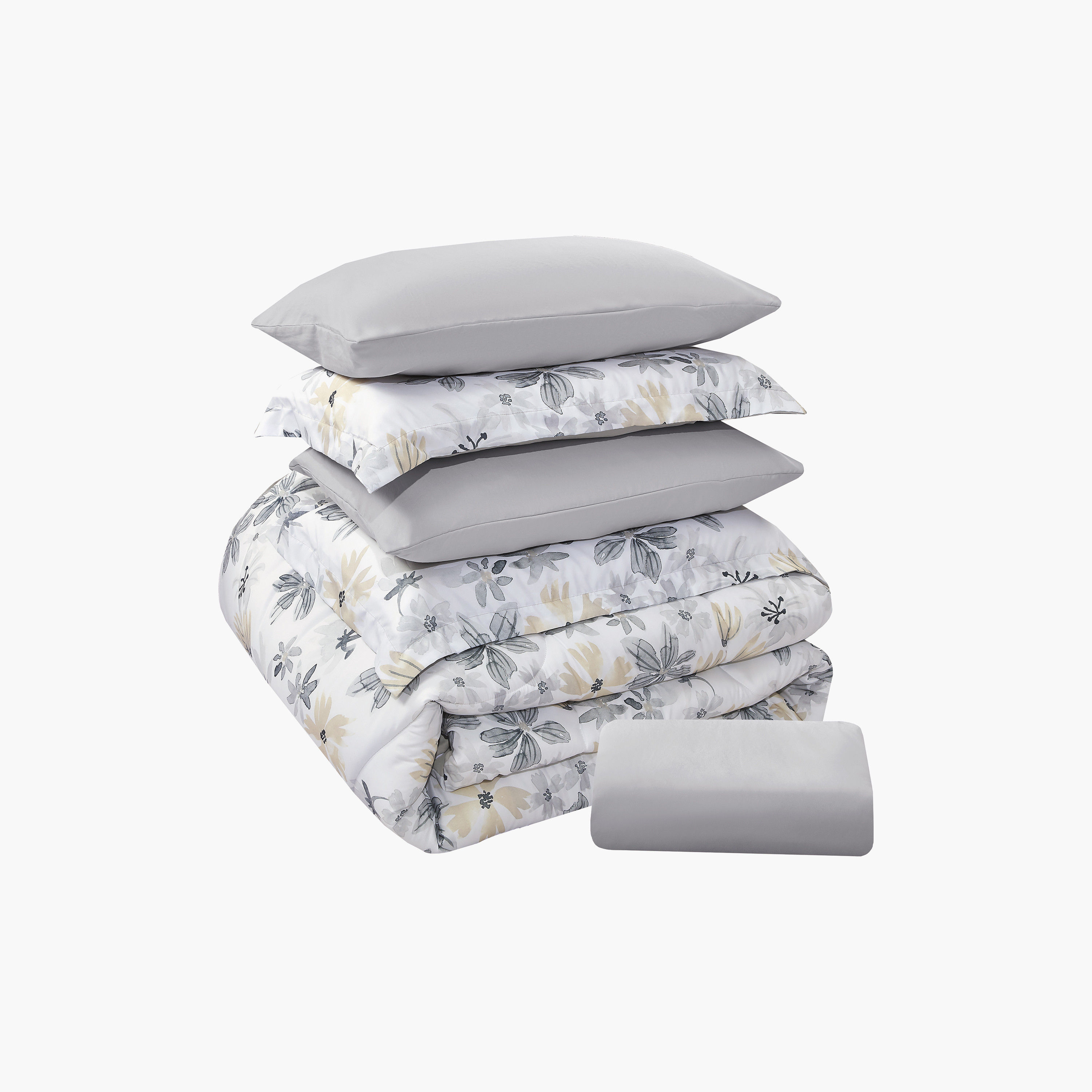 طقم لحاف قابل للعكس مكون من 6 قطع بنقشة زهور، مقاس سوبر كينج - 260×240 سم-household-bedding-comfortersandbedspreads-comforters-image-21