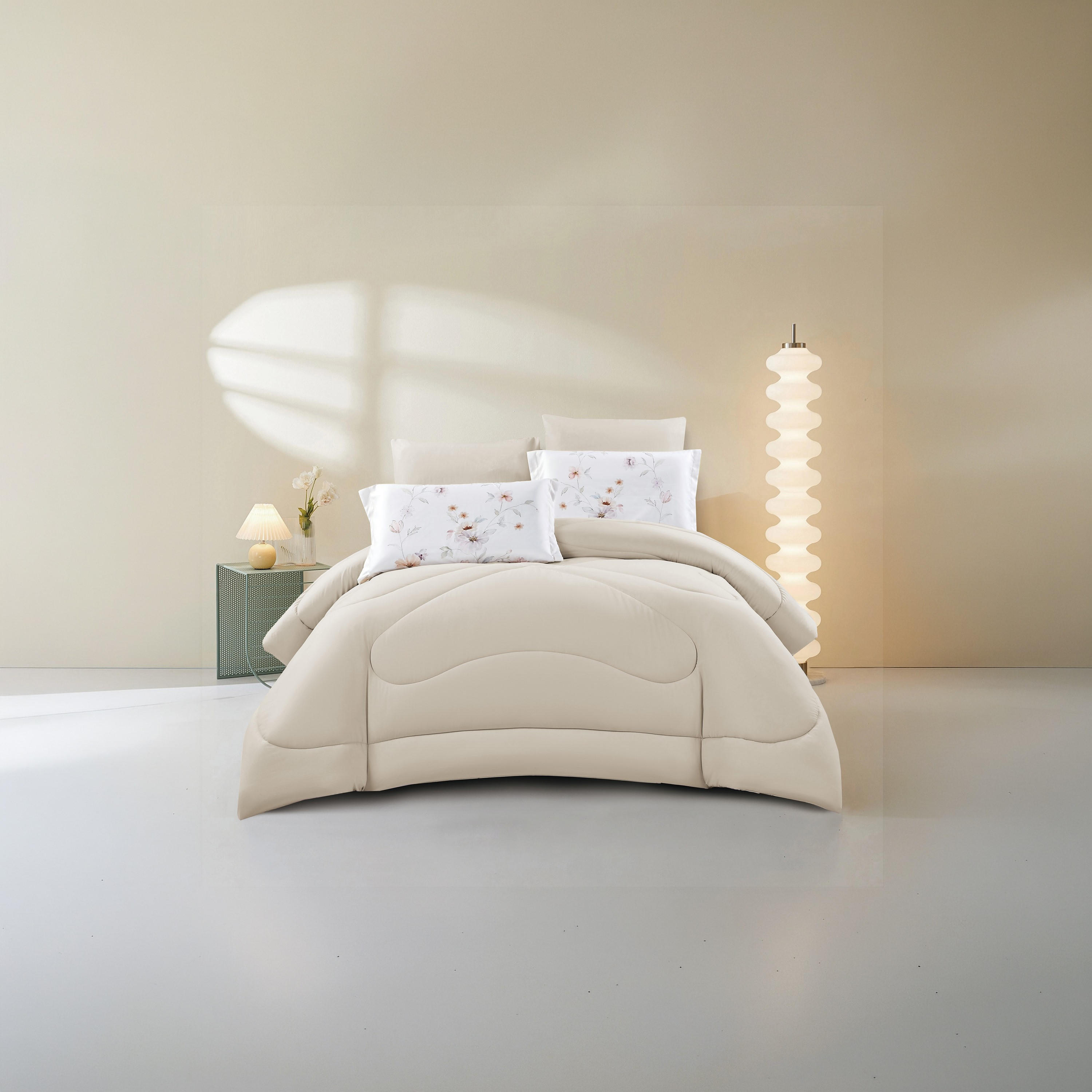 طقم لحاف قابل للعكس مكون من 6 قطع بنقشة زهور، مقاس سوبر كينج - 260×240 سم-household-bedding-comfortersandbedspreads-comforters-image-2