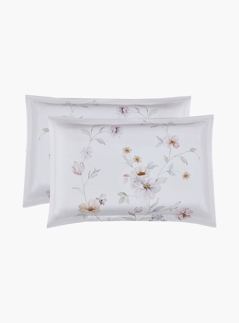 طقم لحاف قابل للعكس مكون من 6 قطع بنقشة زهور، مقاس سوبر كينج - 260×240 سم-household-bedding-comfortersandbedspreads-comforters-image-4
