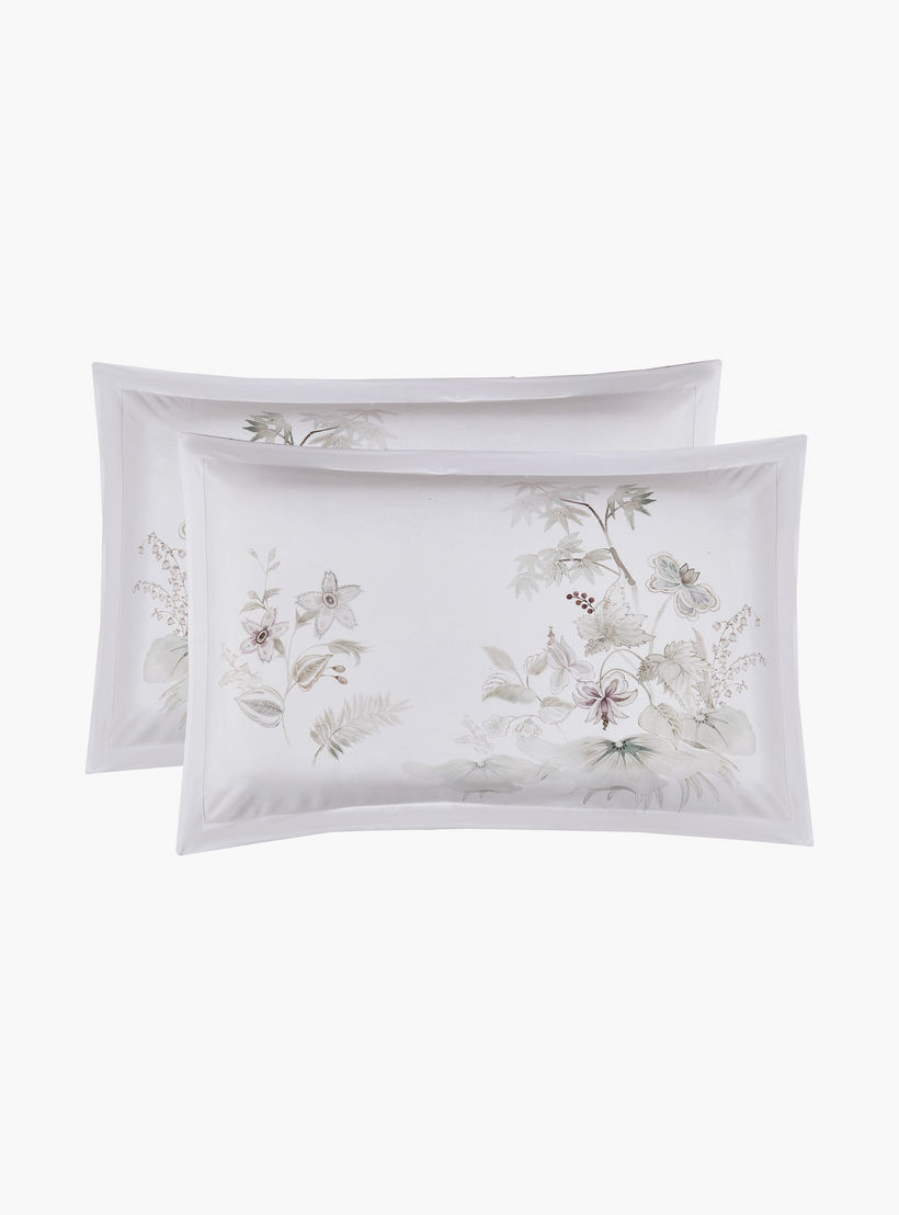 Lifestyle Super King Floral Print 6 Piece Reversible Comforter Set - 260x240cms-household-bedding-comfortersandbedspreads-comforters-image-4
