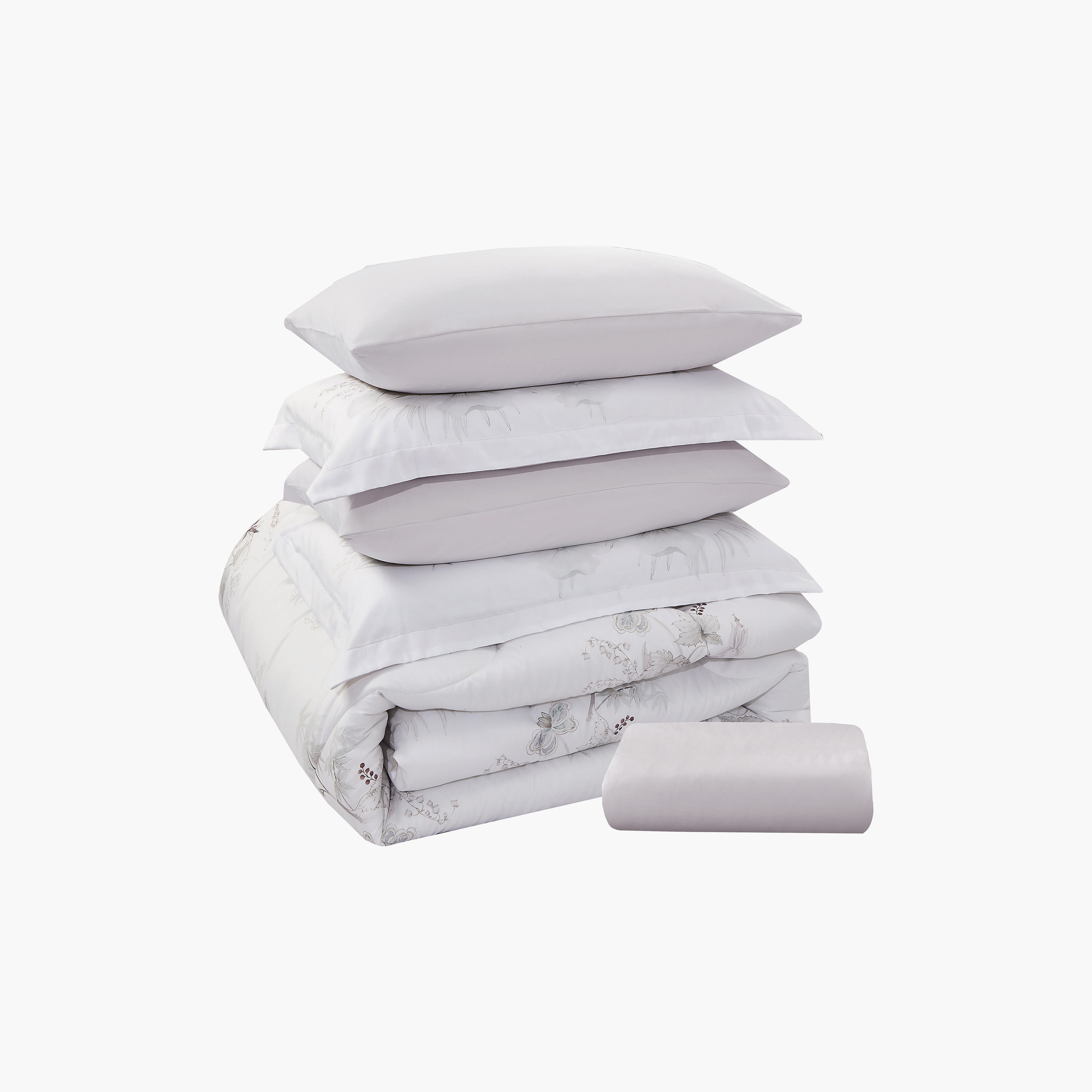 طقم لحاف قابل للعكس مكون من 6 قطع بنقشة زهور، مقاس سوبر كينج - 260×240 سم-household-bedding-comfortersandbedspreads-comforters-image-14