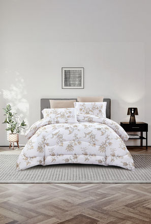 Lifestyle Super King Floral Print 6 Piece Reversible Comforter Set - 260x240cms-household-image-1