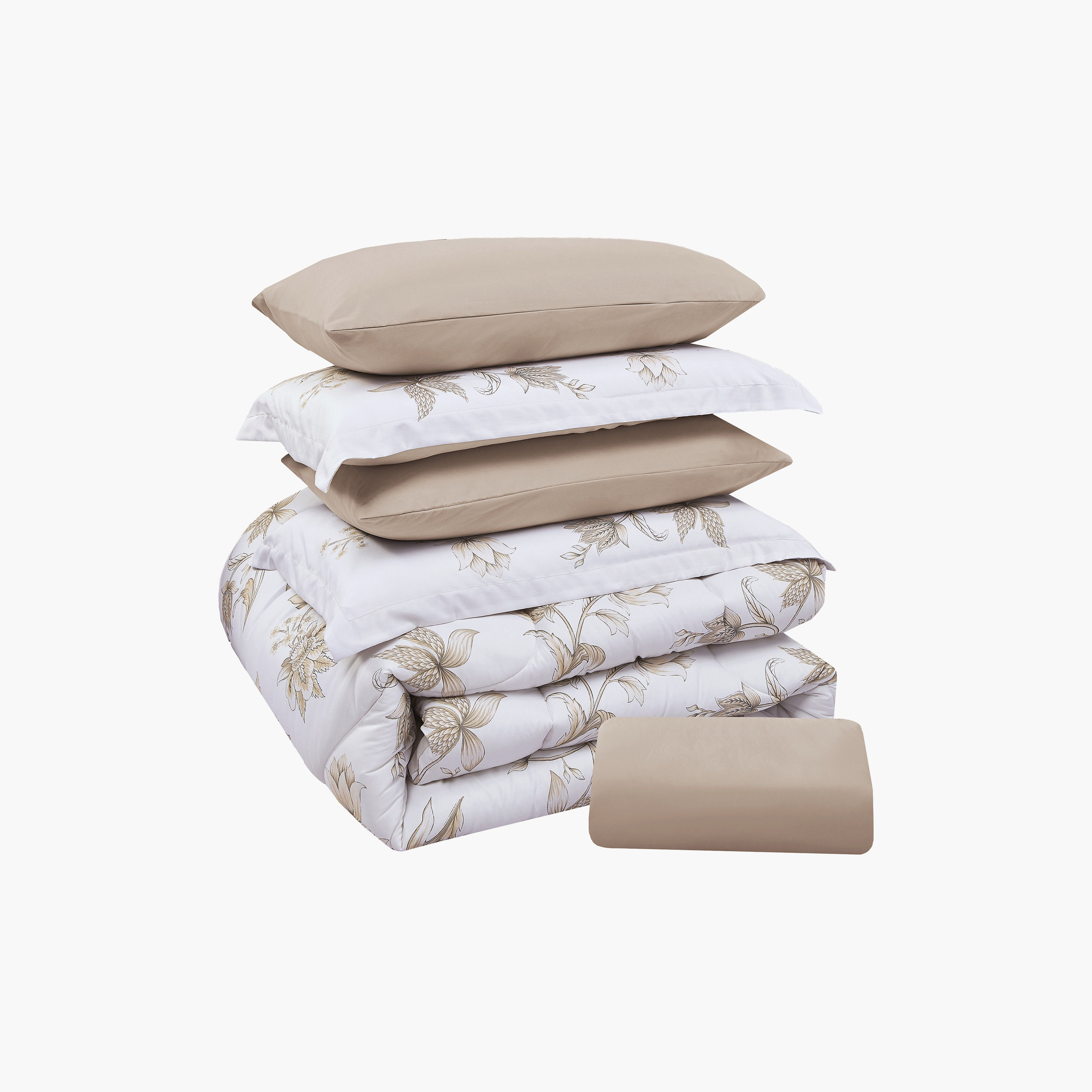 طقم لحاف قابل للعكس مكون من 6 قطع بنقشة زهور، مقاس سوبر كينج - 260×240 سم-household-bedding-comfortersandbedspreads-comforters-image-28