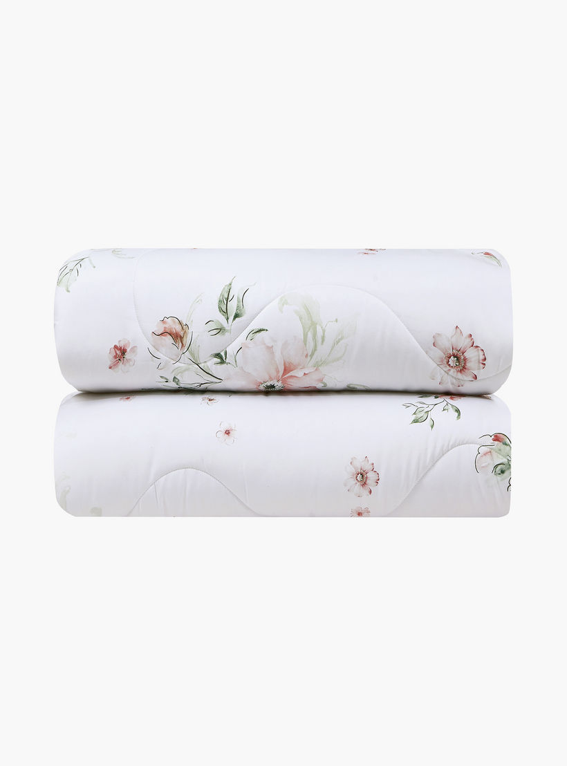 طقم لحاف قابل للعكس من 4 قطع بنقشة زهور من لايف ستايل كوين - 170 × 240 سم-household-bedding-comfortersandbedspreads-comforters-image-9