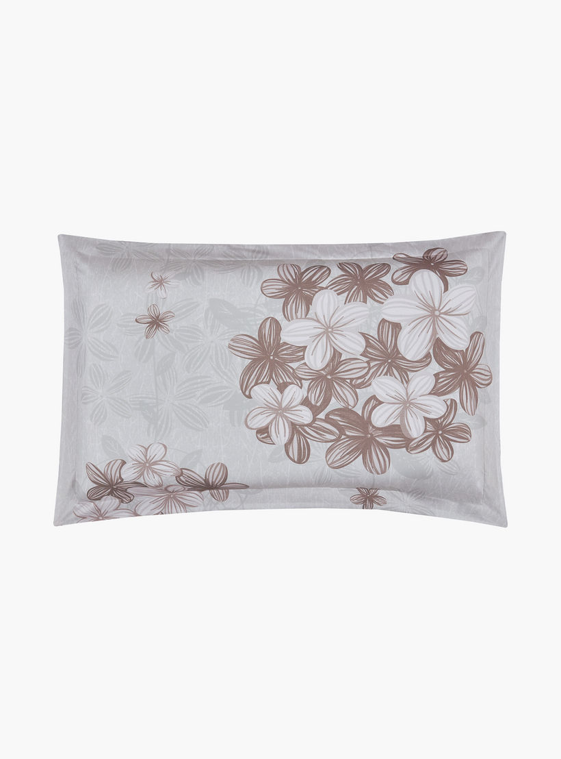Lifestyle Queen Floral Print 4 Piece Reversible Comforter Set - 170x240cms-household-bedding-comfortersandbedspreads-comforters-image-4