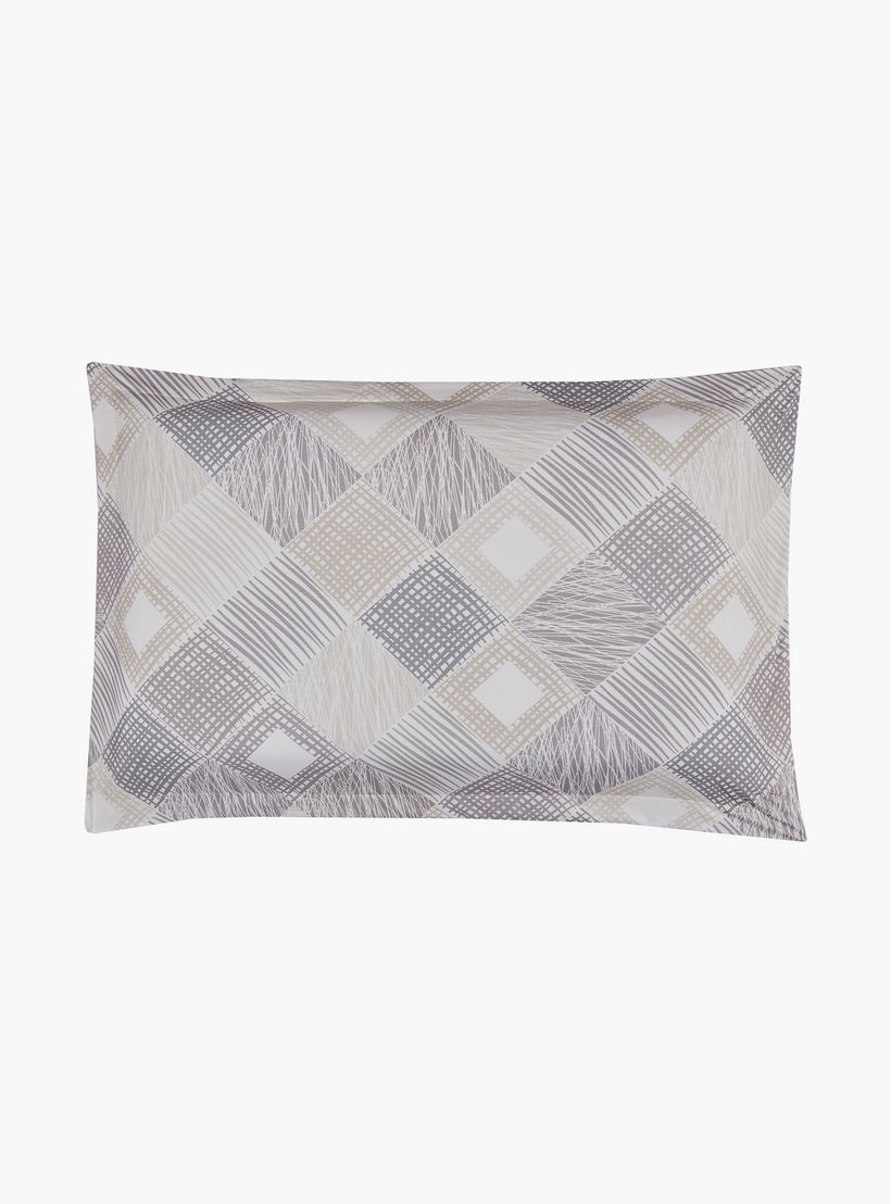 Lifestyle Queen Geometric 4 Piece Reversible Comforter Set -170x240cms-household-bedding-comfortersandbedspreads-comforters-image-4