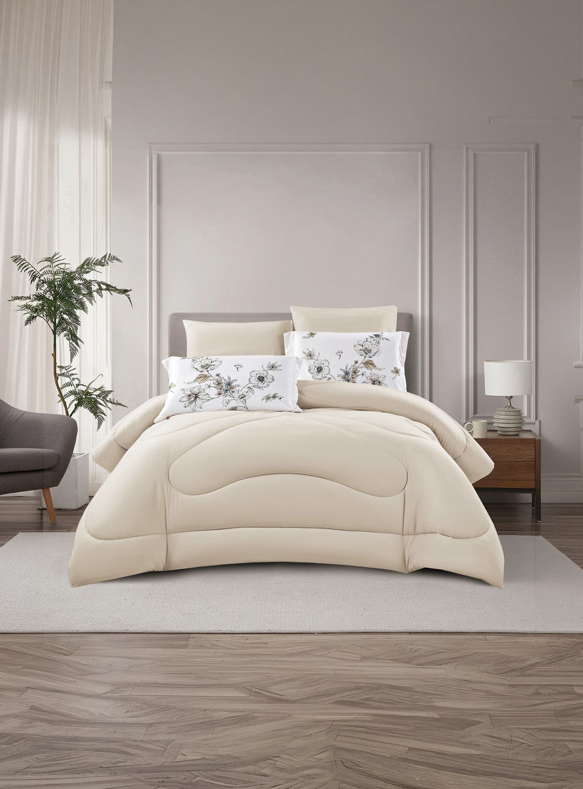 طقم لحاف قابل للعكس من 4 قطع بنقشة زهور من لايف ستايل كوين - 170 × 240 سم-household-bedding-comfortersandbedspreads-comforters-image-2