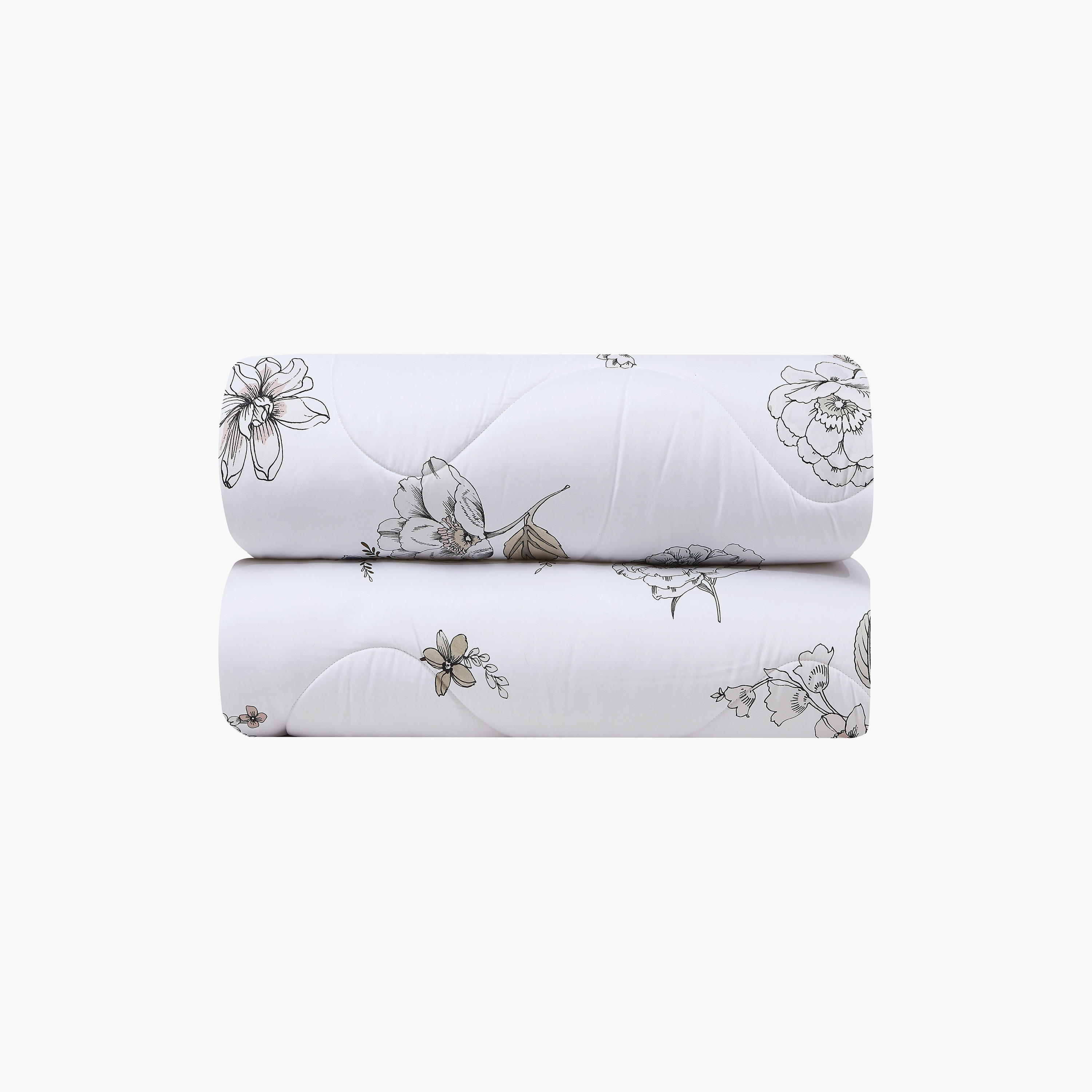 طقم لحاف قابل للعكس من 4 قطع بنقشة زهور من لايف ستايل كوين - 170 × 240 سم-household-bedding-comfortersandbedspreads-comforters-image-3