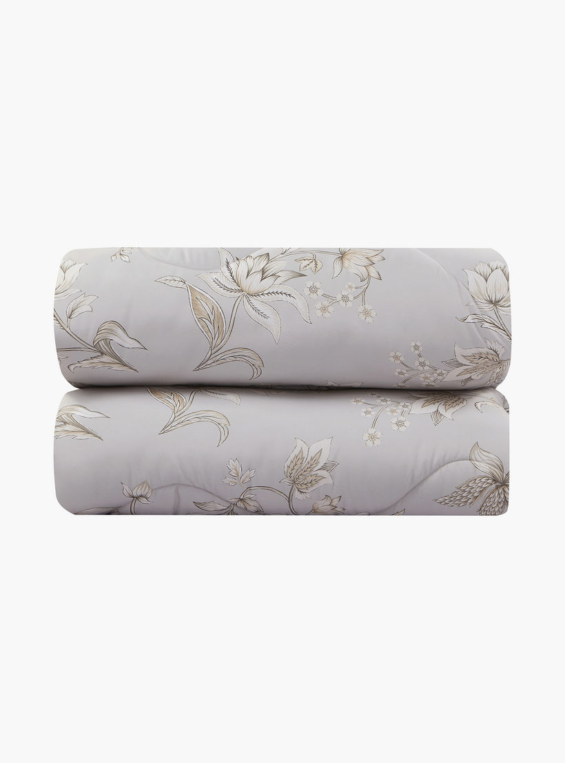 Lifestyle Queen Floral Print 4 Piece Reversible Comforter Set - 170x240cms-household-bedding-comfortersandbedspreads-comforters-image-3