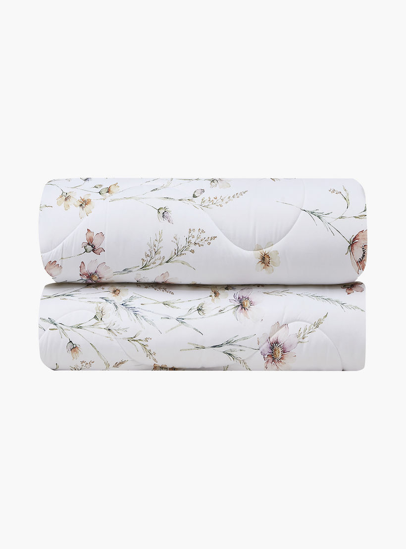 طقم لحاف قابل للعكس من 4 قطع بنقشة زهور من لايف ستايل كوين - 170 × 240 سم-household-bedding-comfortersandbedspreads-comforters-image-3