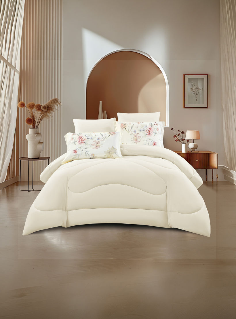 طقم لحاف قابل للعكس من 4 قطع بنقشة زهور من لايف ستايل كوين - 170 × 240 سم-household-bedding-comfortersandbedspreads-comforters-image-2