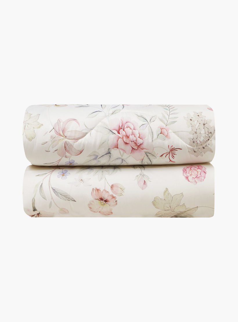 طقم لحاف قابل للعكس من 4 قطع بنقشة زهور من لايف ستايل كوين - 170 × 240 سم-household-bedding-comfortersandbedspreads-comforters-image-3