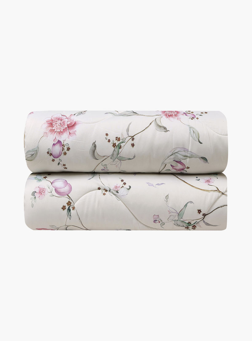 طقم لحاف قابل للعكس من 4 قطع بنقشة زهور من لايف ستايل كوين - 170 × 240 سم-household-bedding-comfortersandbedspreads-comforters-image-3