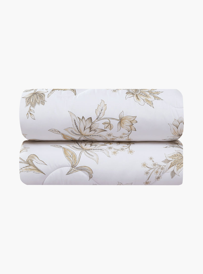 Lifestyle Queen Floral Print 4 Piece Reversible Comforter Set - 170x240cms-household-bedding-comfortersandbedspreads-comforters-image-3